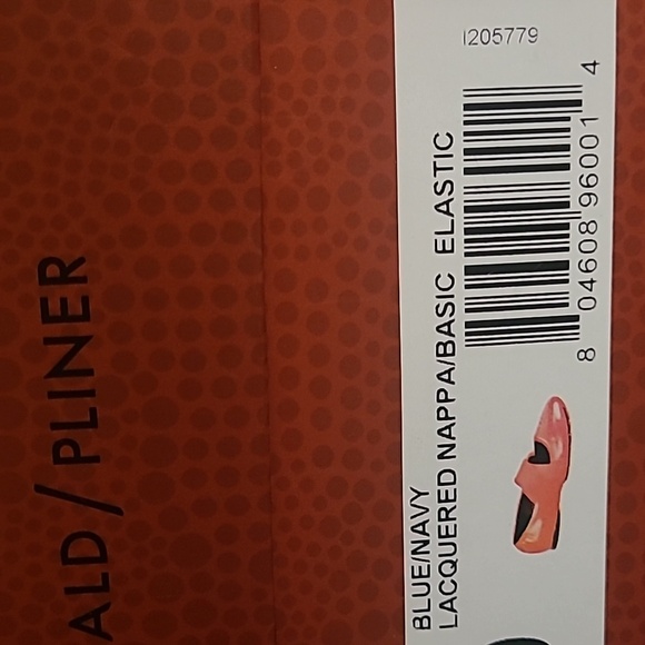 Donald Pliner blue/navy lacquered leather flats, size 9 - Picture 8 of 8